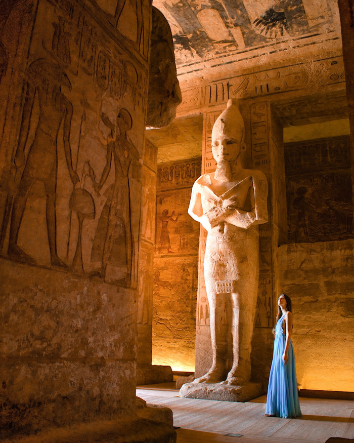 inside the temple of Abu Simbel