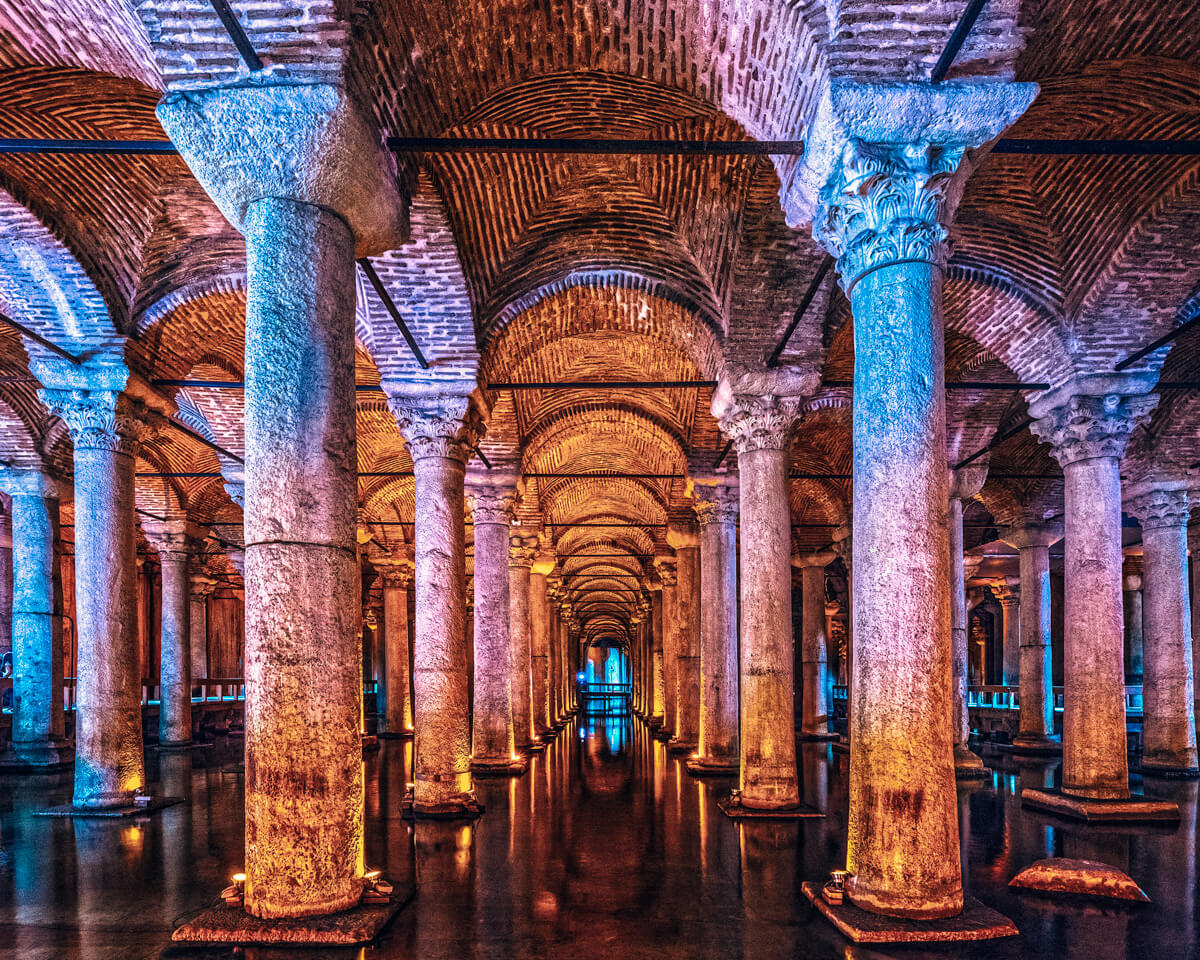 the basilica cistern in Istanbul