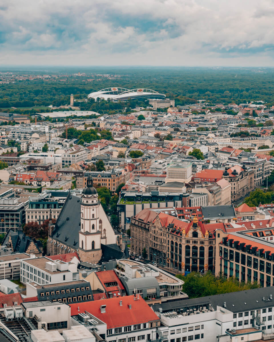 die beste Aussicht über Leipzig von panorama tower, ist eine Geheimtipp in Leipzig