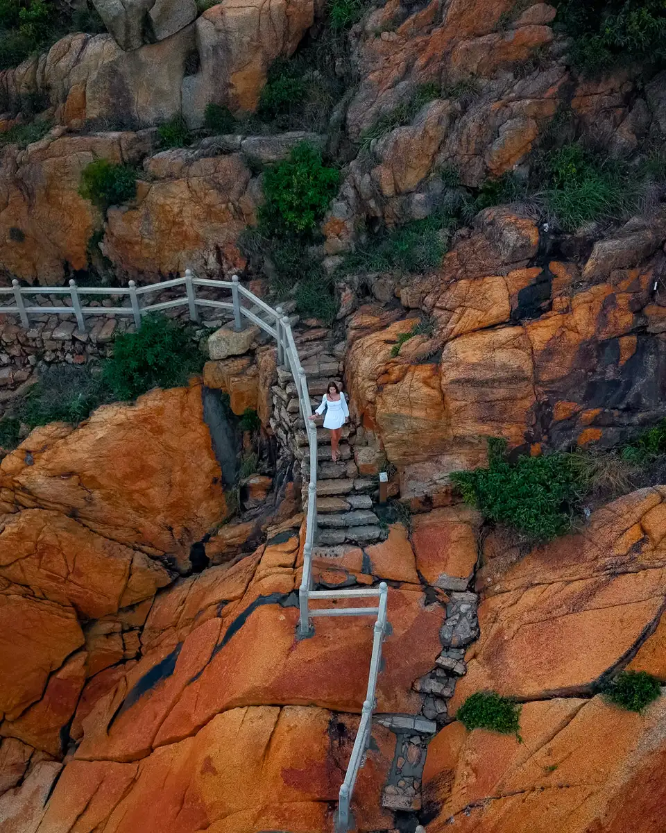 walk ay on red rocks, nature in Macao, Macao insider tip