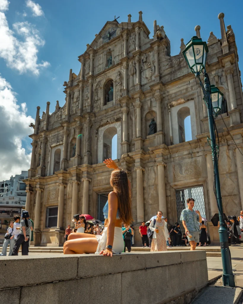 the ruins of St. Paul's, famous sight and landmark in Macao