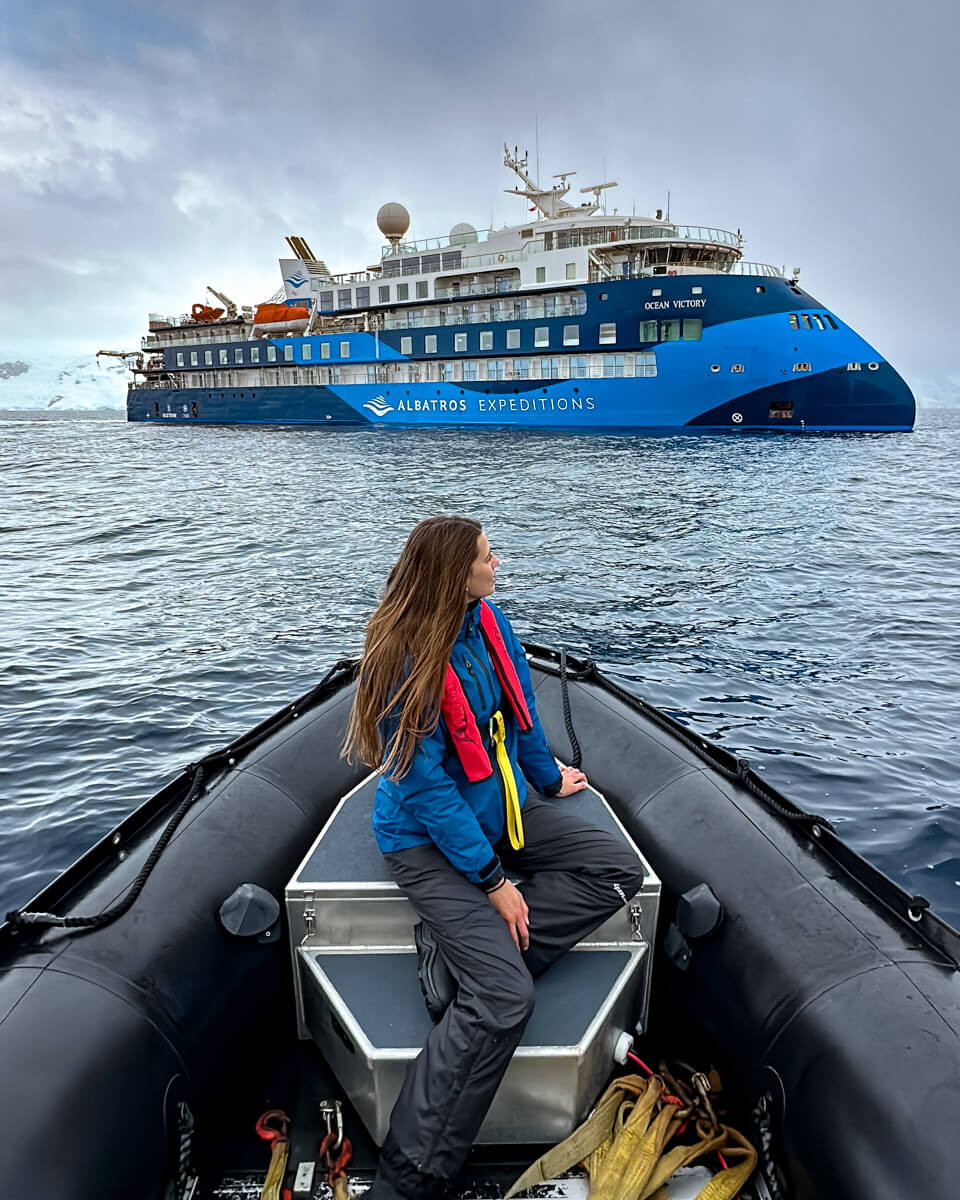 the ocean victory ship in Antarctica by Albatros Expeditions