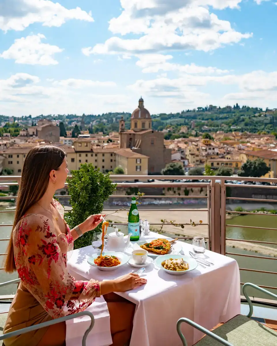 View from the best hotel in Florence, Italy: rooftop at the Excelsior Hotel Florence