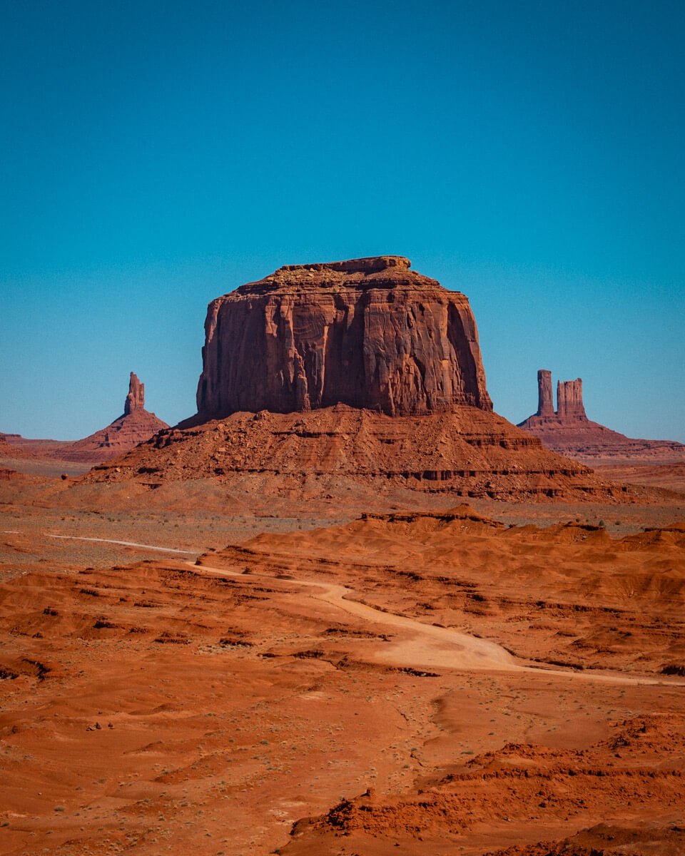 a typiscla rock formation in the Monument Valley, USA
