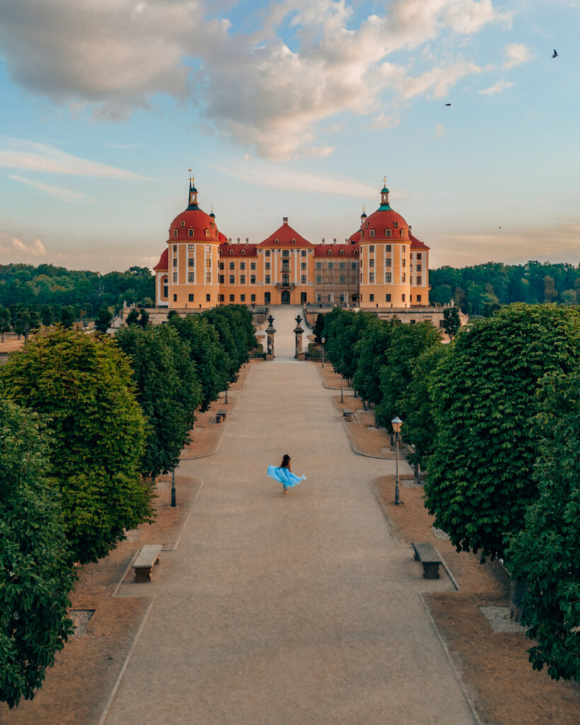 Einer der schönsten Orte in Sachsen: Das Schloss Moritzburg in Sachsen, Deutschland