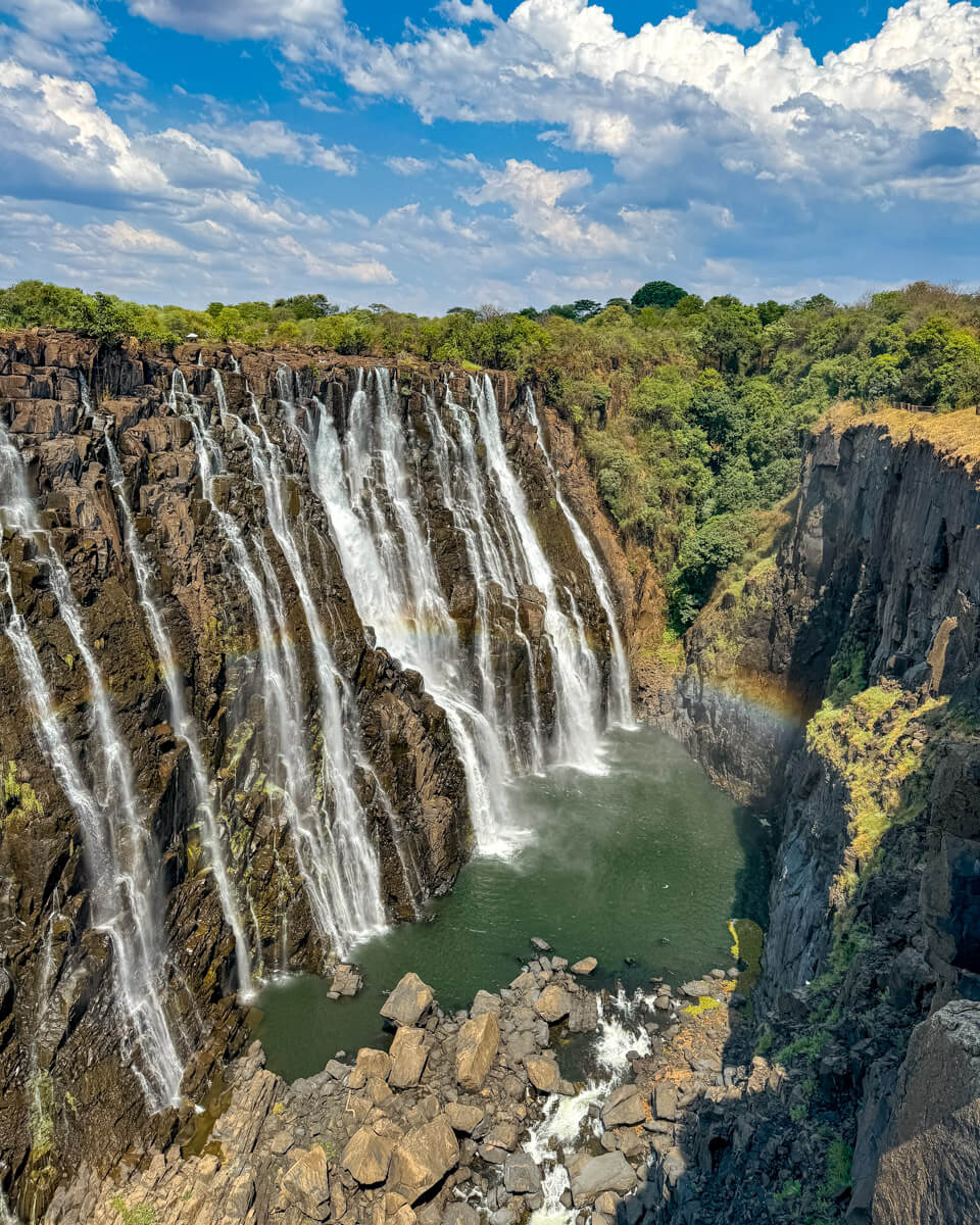 the Victoria falls in Zambia
