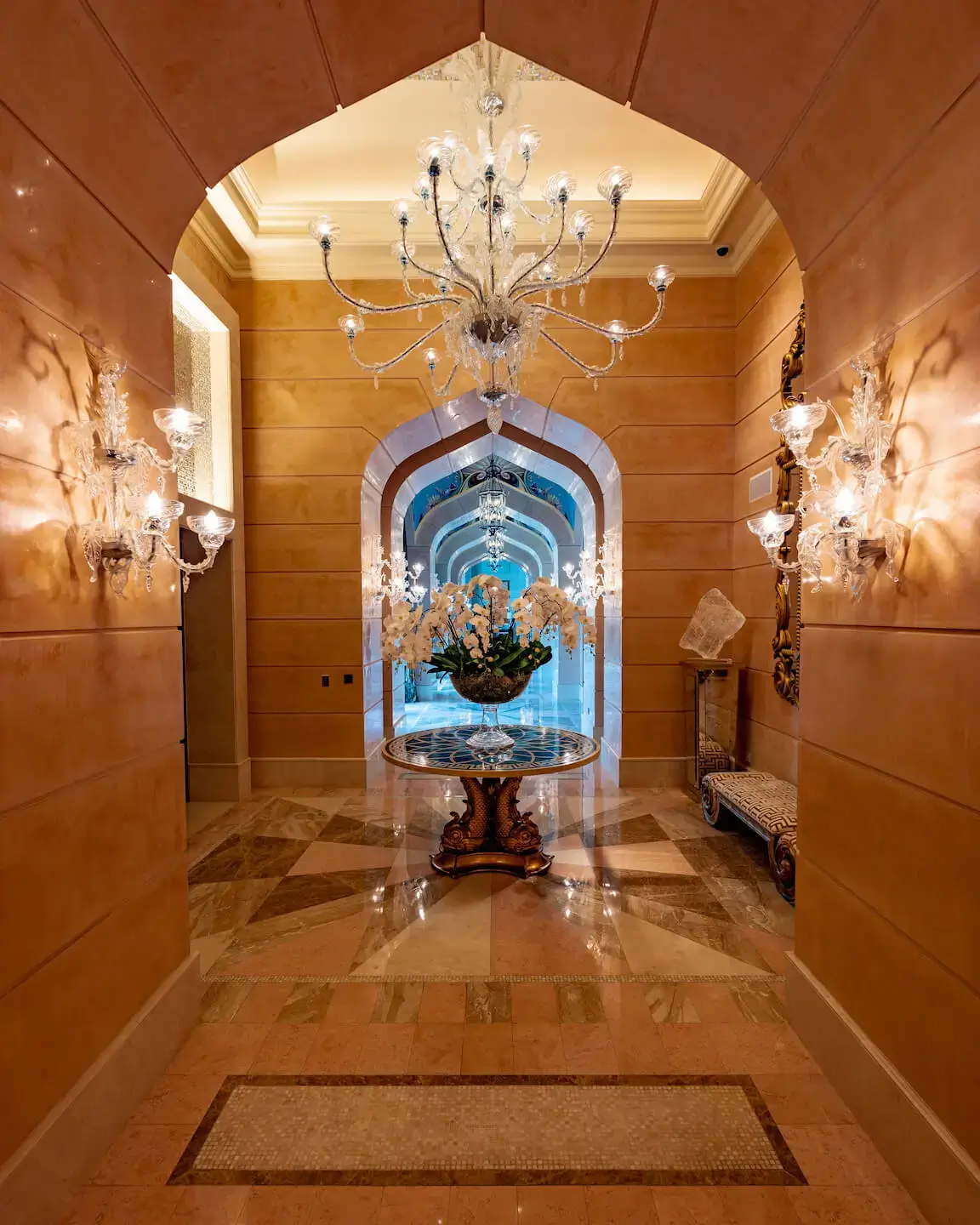 Entry Hall of the Royal Bridge Suite at the Atlantis The Palm Dubai