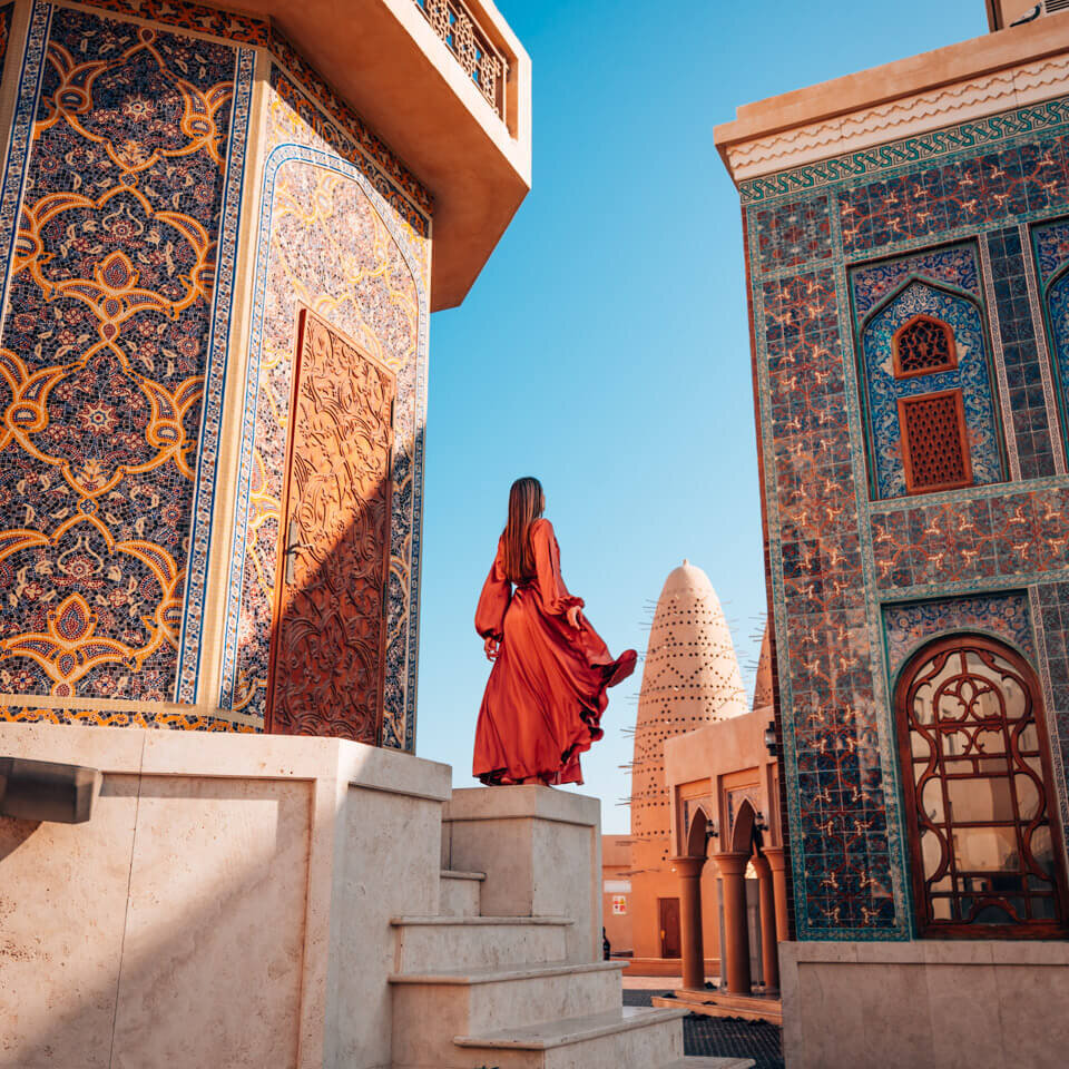 the katara mosque, at the katara village in doha, Qatar, one of the best attractions