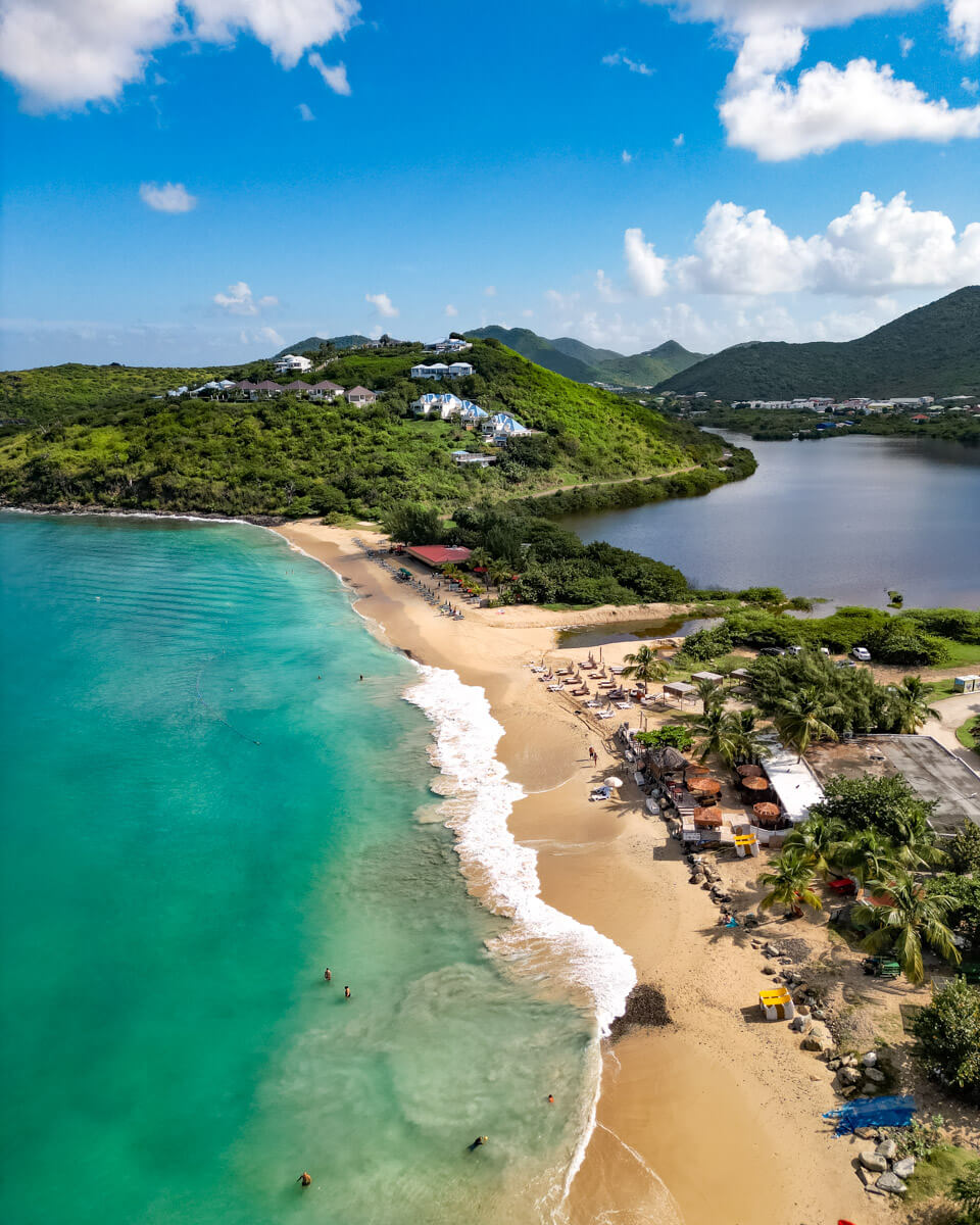 beautiful beach Saint Martin, St. Martin in the Caribbean, Friars Bay Beach