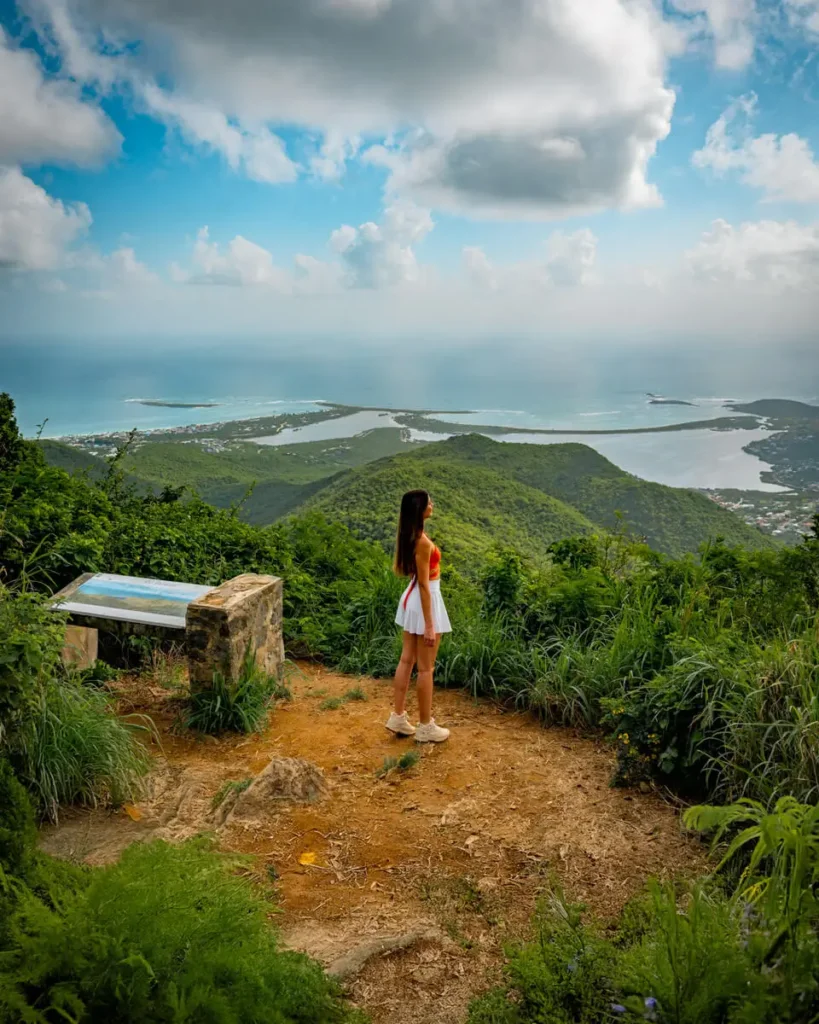 The view from pic Paradis hike in Saint Martin, Caribbean