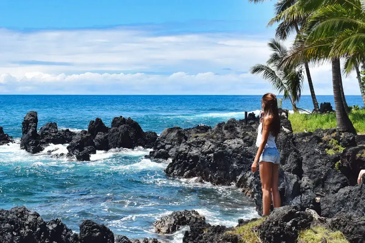 lava rock bay maui, Hawaii