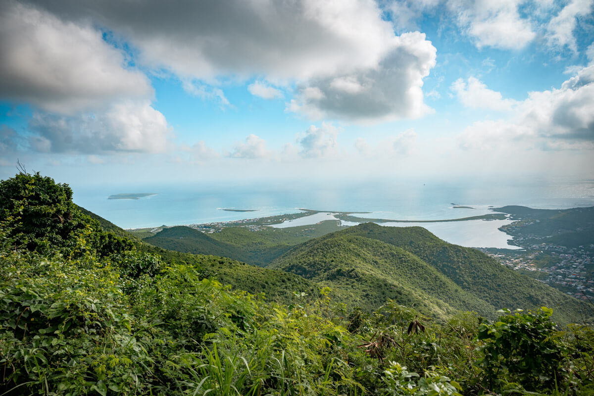 The view from pic Paradis hike in Saint Martin, Caribbean