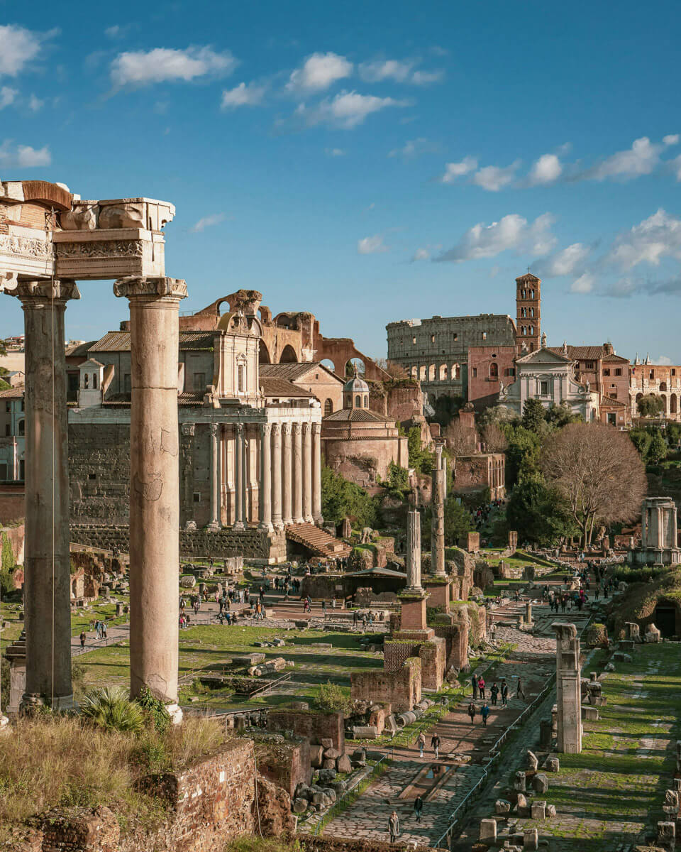 the forum Romanum in Rome, one of the best travel destinations in Italy