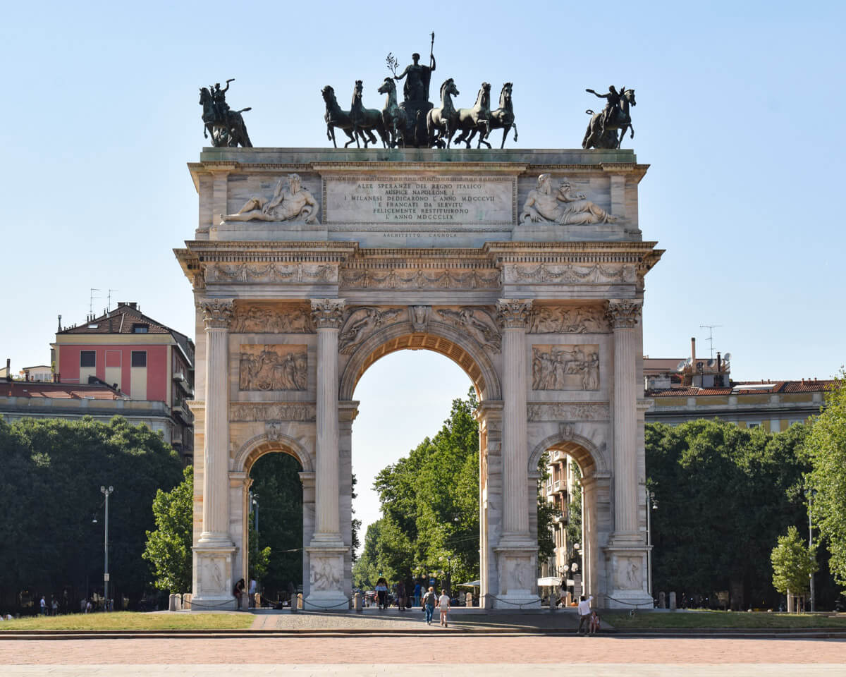 the arc in Milan, one of the best sights