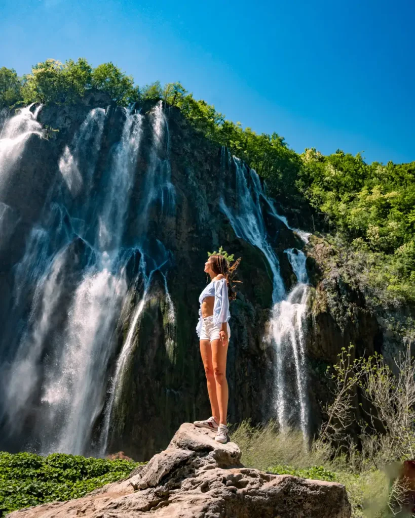 Veliki Slap Waterfall in the plitvice national park in Croatia, one of the best sights and places to visit