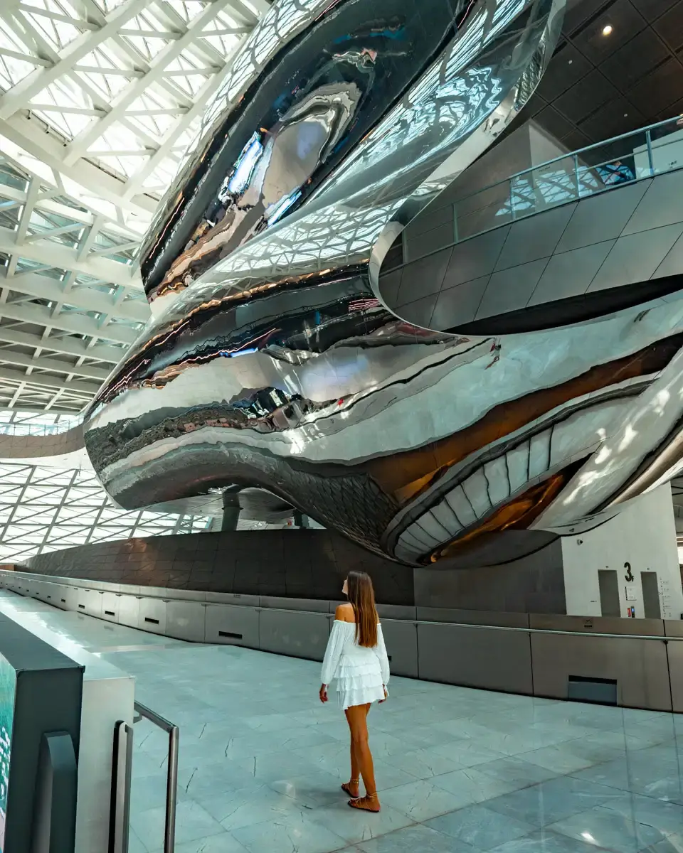 futuristic museum in Shenzhen, china, mockup museum