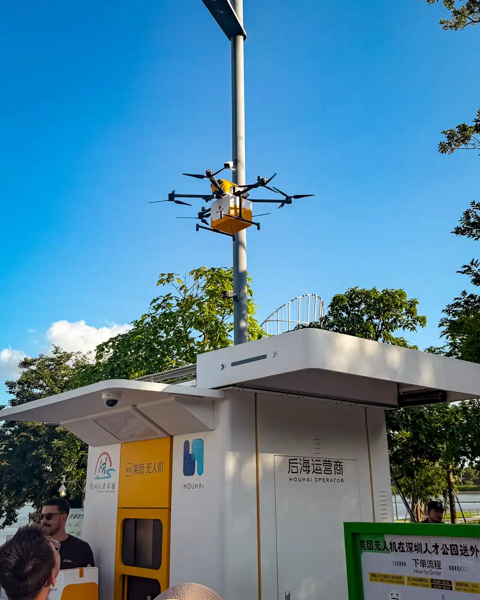 Shenzhen china, drone delivery in talent park