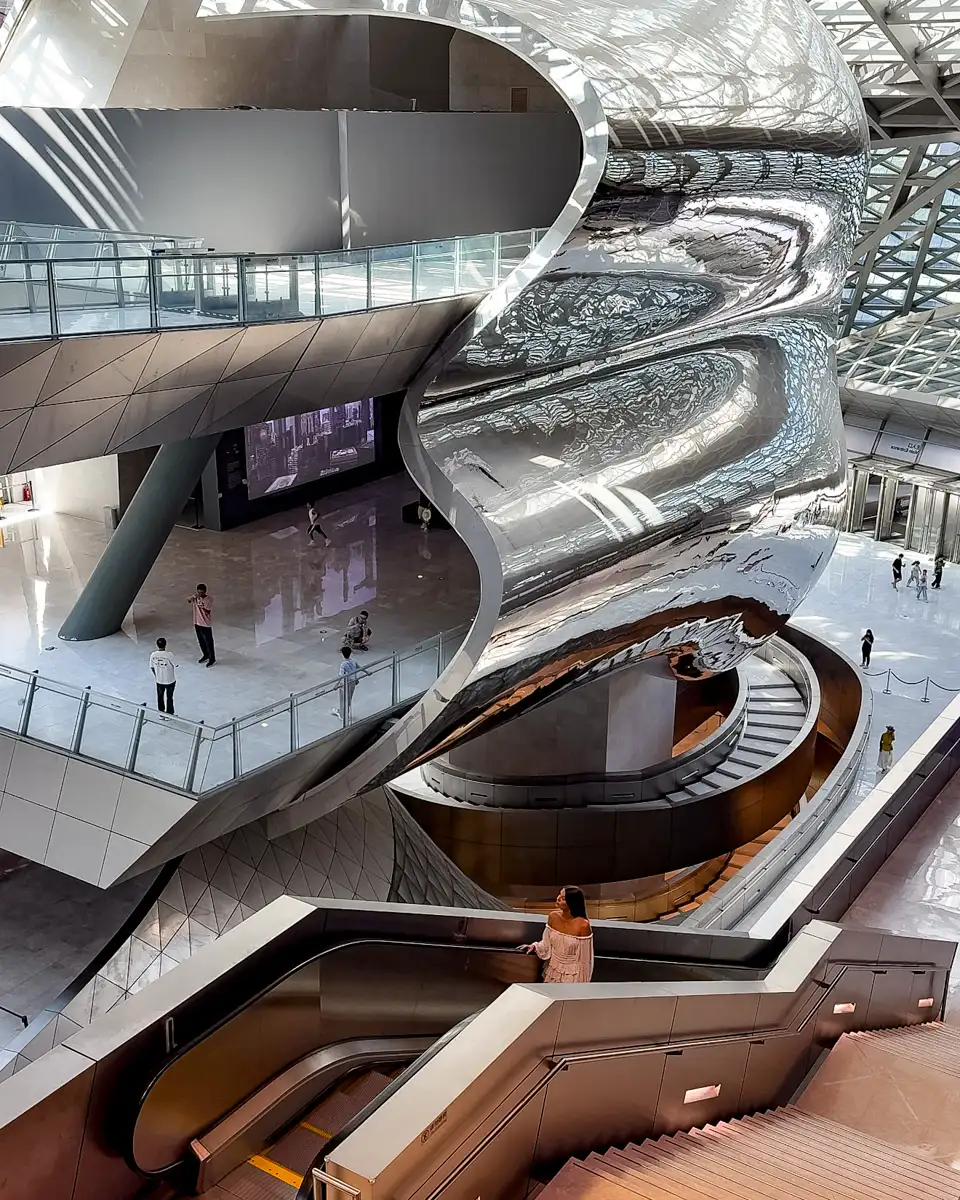futuristic museum in Shenzhen, china, mockup museum