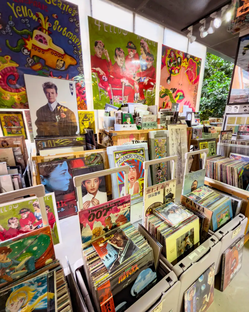 street art in hip neighborhood in shenzhen china, called oct creative park, vintage store