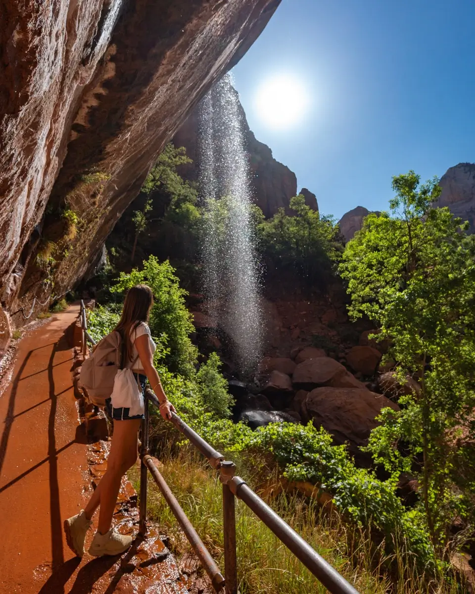 lower-emerald-pool-hike-zion-national-park lover emerald pool hike in Zion National Park, waterfall
